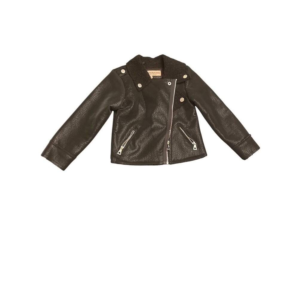 Urban‎ Republic Girls Black Faux Leather Jacket Size M